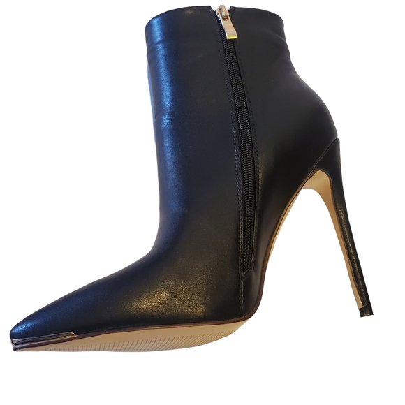 AUROTTI BLACK ANKLE BOOT STILLETTO 9 - Picture 7 of 7